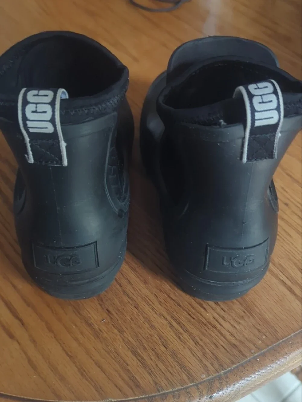 UGG Kids Black Slip-On Waterproof Rain Boots